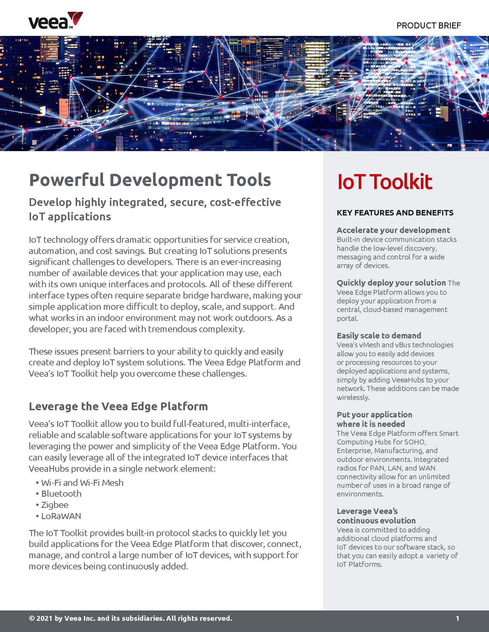 IoT Toolkit prod brief cover